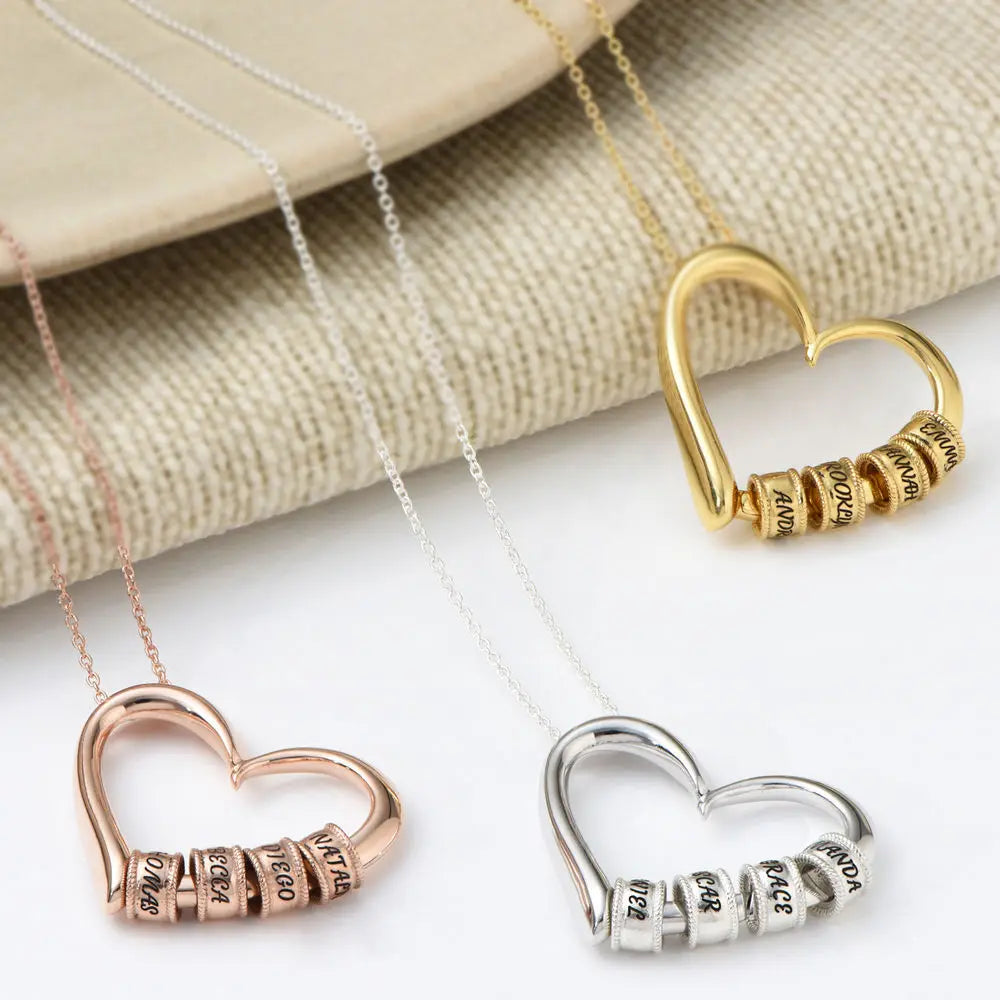 Personalized Heart Necklaces Women Jewelry Custom Name Necklaces & Pendants Mothers Day Gift